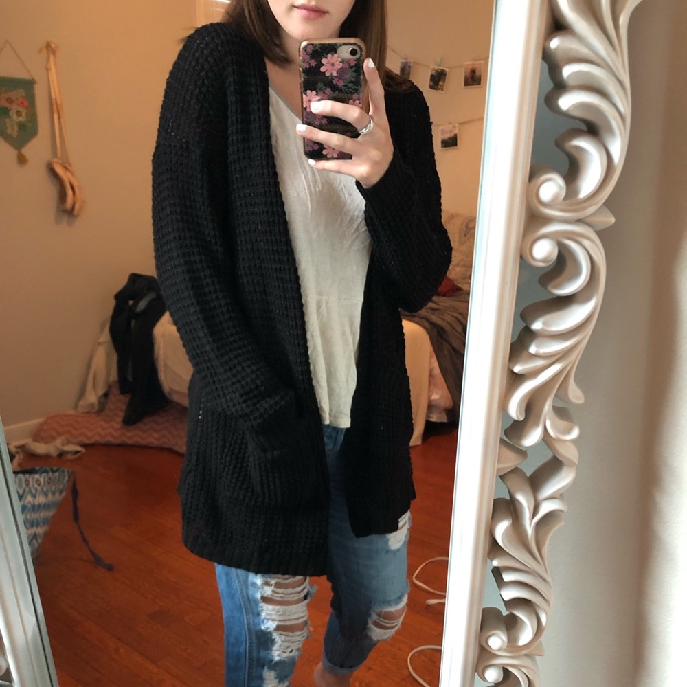 Black cardigan